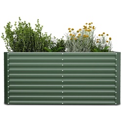 Blumfeldt High Grow Straight Hochbeet | 1.800 L | Ergonomisch | Wetterfest | offene BodenstrukturGrün