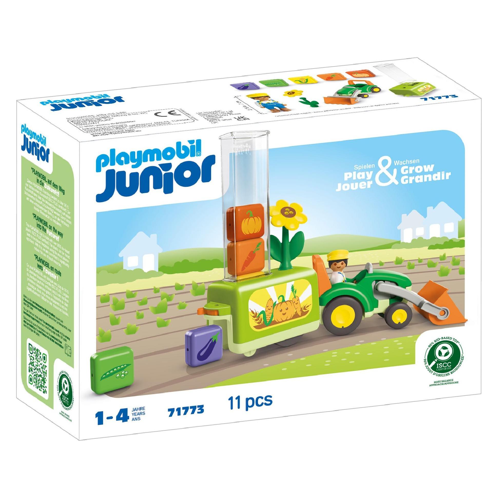 Playmobil JUNIOR: Traktor mit lustiger Pflanzmaschine (71773)