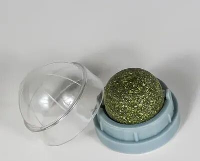 Happy Pet Pantry Wall Mounted Natural Catnip Ball Toy For Indoor Cats grey