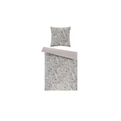 SCHÖNER WOHNEN Kollektion Satin Wende-Bettwäsche  True , grau , Maße (cm): B: 135