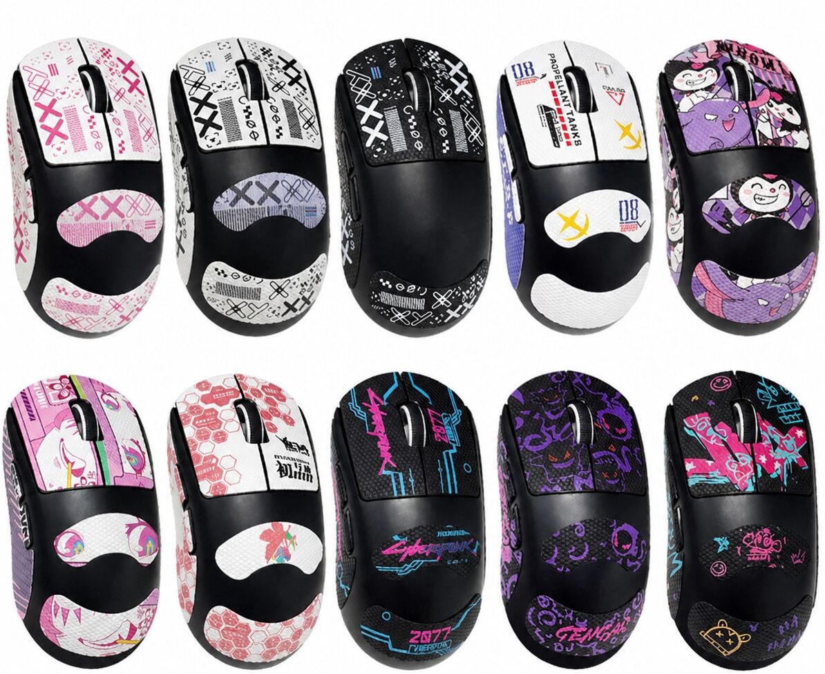 INF PU-Leder-Mausgriffband, rutschfest, kompatibel mit Logitech GPW4 Puppy Edition – Cyber-Design