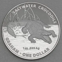Silbermünze 1oz "Krokodil-Graham" 2014 Australian Saltwater Crocodiles (Australien)