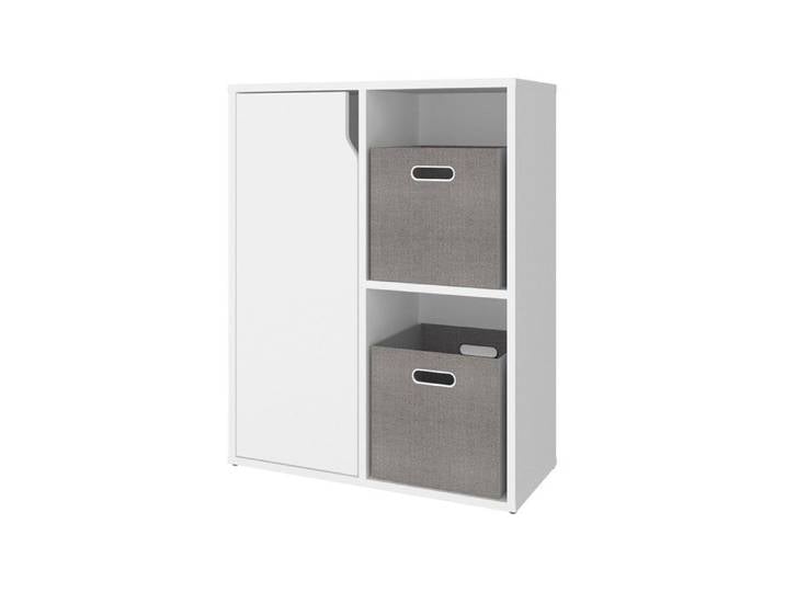 Meuble de rangement Vicco de 60 cm avec 1 porte et 2 niches ouvertes blanc