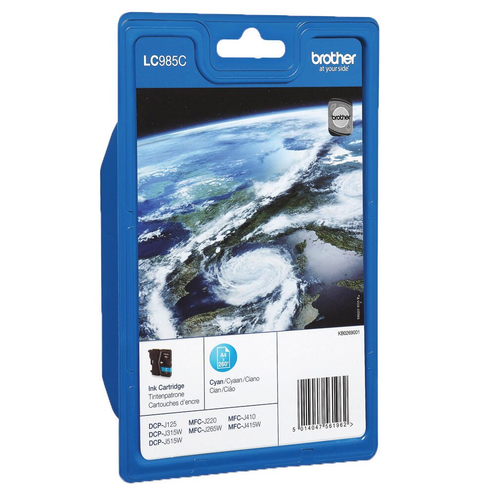 Brother Original LC-985C Druckerpatrone cyan 260 Seiten (LC985C)