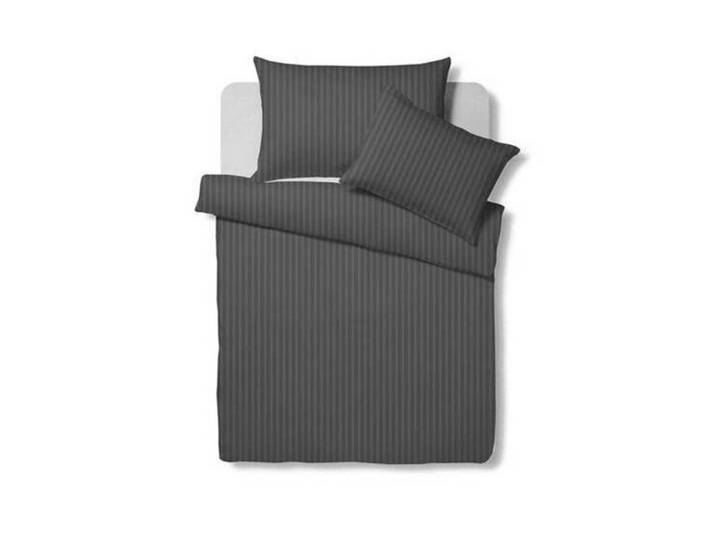 Bio:Vio Duvetbezug, Graphitfarben, Textil, Streifen, 160x210 cm, Gots, Made in Europe, Organic Content Standard (Ocs) 100, hautfreundlich, 100% feinster Baumwollsatin mit Seiden-Finish, weiche und anschmiegsame Oberfläche, edel glänzend, bio, Heimtextilien, Bettwäsche, Bettwäsche, Duvetbezug