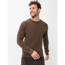 Brax Herren Strickpullover Style RICK chocolate, dunkelbraun, Gr. XS