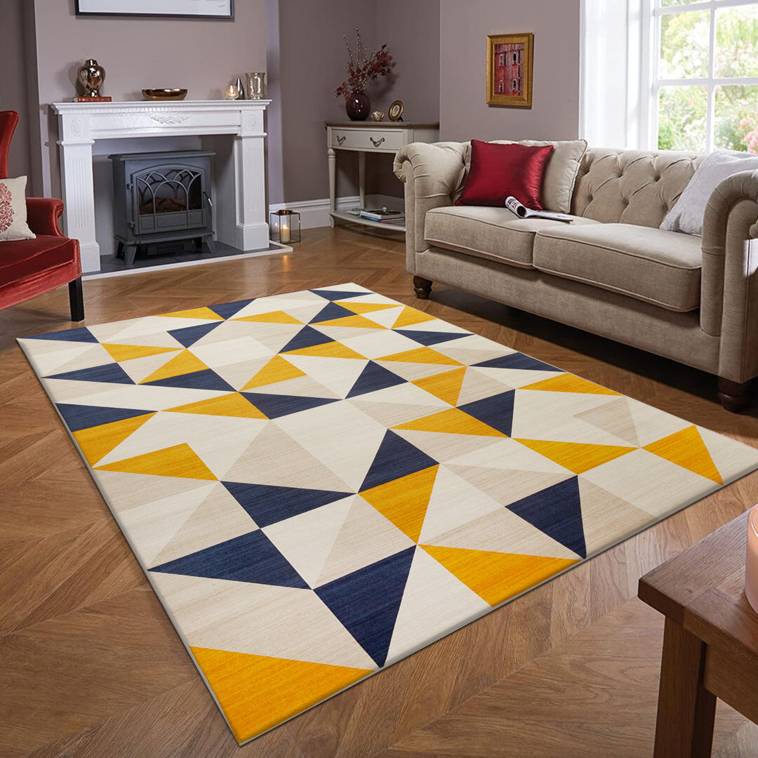 Norden Home Sandsmere Indoor / Outdoor Area Rug White;Yellow;Blue;BIRO Rectangle 160 x 230cm