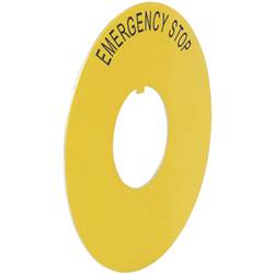 BACO LWE16300 224176 Bezeichnungsschild (Ø) 60 mm EMERGENCY STOP Gelb 1 St.