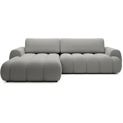 ECKSOFA SITO Grau Geflochtener Stoff mit Schlaffunktion