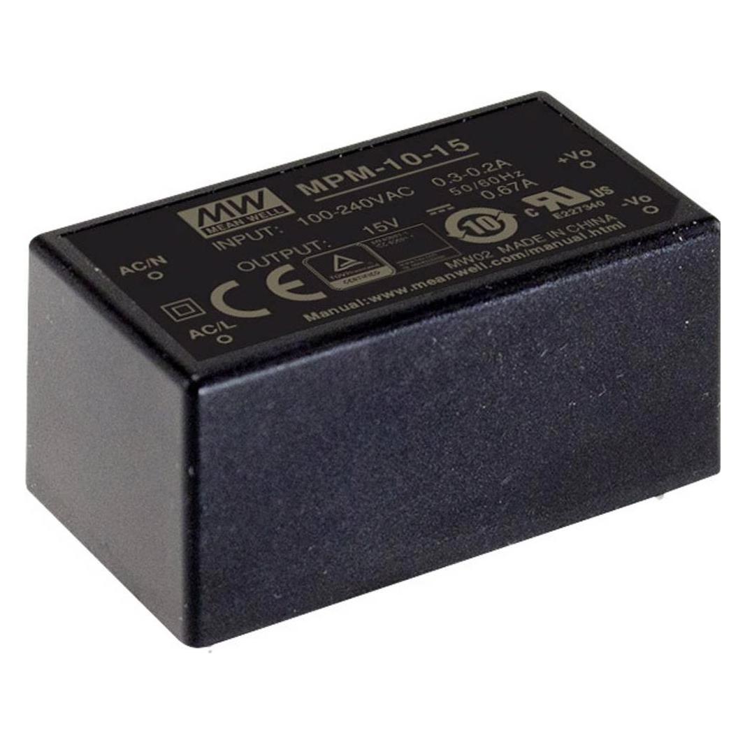 MeanWell MEAN WELL MPM-10-5, 80 - 264 V, 10 W, 5 V, 2 A, RoHS, 45,7 mm (MPM-10-5)