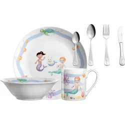 Leonardo, Kindergeschirr + Kinderbesteck, Kindergeschirr Set mit Besteck BAMBINI AVVENTURA