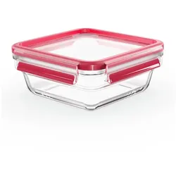 emsa Vorratsdose Clip&Close 800 ml Glas Rot