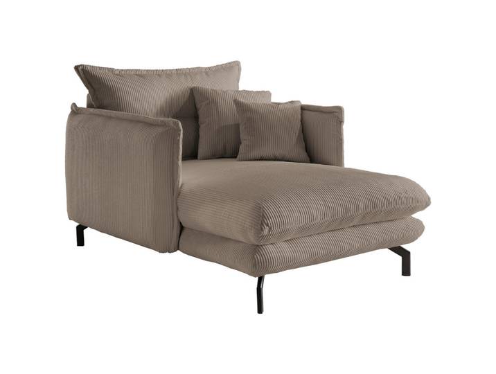 P & B Xxl-Sessel, Graubraun, Metall, Füllung: Schaumstoff, 111x101x167 cm, Made in Europe, Wohnzimmer, Sessel, XXL-Sessel