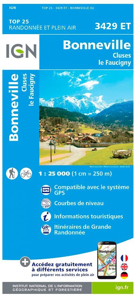IGN  - 3429ET Bonneville Cluses Le Faucigny - Carte