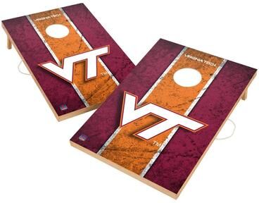 Skip's Garage Vintage Virginia Tech Hokies 2x4 Tailgate Cornhole Boards
