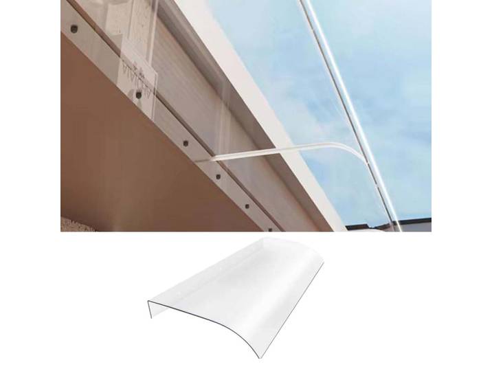 Auvent de fenêtre PC auvent de porche extérieur robuste avec vis auvent de porte ombre Protection contre la pluie et la neige sans supports auvent de porte