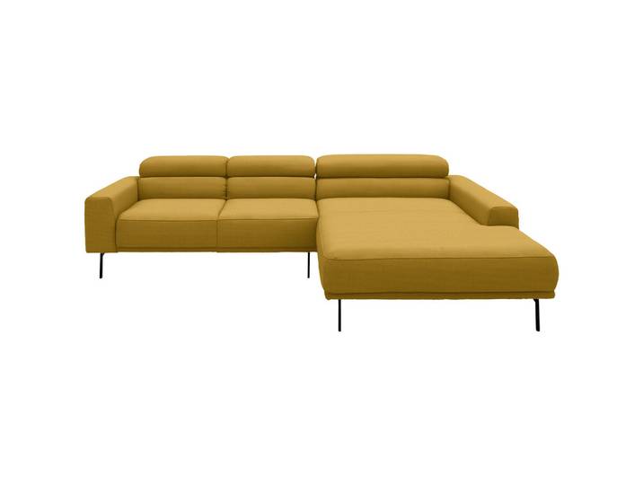 Schöner Wohnen Ecksofa, Goldfarben, Metall, Ottomane rechts, L-Form, 215-217x293 cm, erweiterbar, Typenauswahl, Fussart wählbar, Stoffauswahl, planbar, seitenverkehrt erhältlich, Hocker erhältlich, Rücken echt, individuell planbar, Wohnzimmer, Sofas & Couches, Wohnlandschaften, Ecksofas