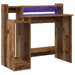 vidaXL Schreibtisch mit Regal Altholz 97 x 45 x 90 cm Holzwerkstoff