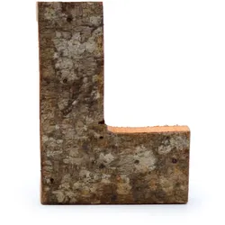 Rustic Bark Letter   - "L"  - 7cm