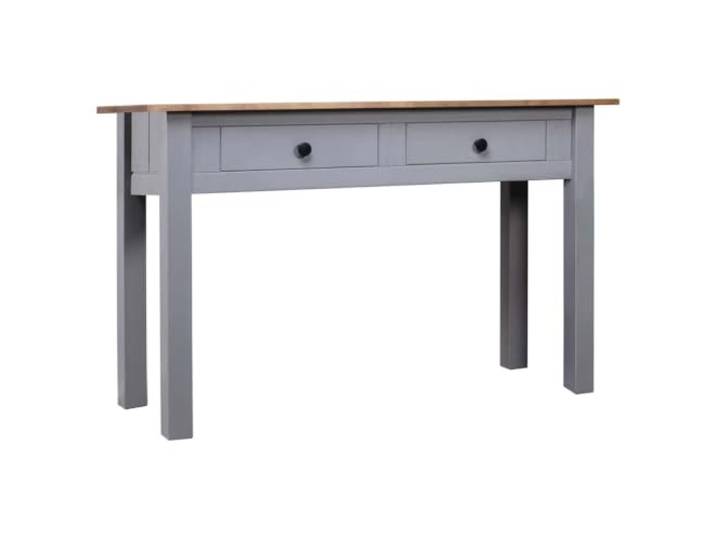 Heofavd Konsolentisch Grau 110x40x72 cm Massivholz Kiefer mit 2 Schubladen