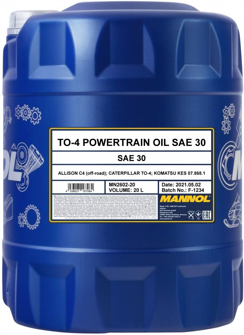 Sct - Mannol Motoröl Mannol To-4 Powertrain Oil Sae 30 [20l] Mn260220 20l
