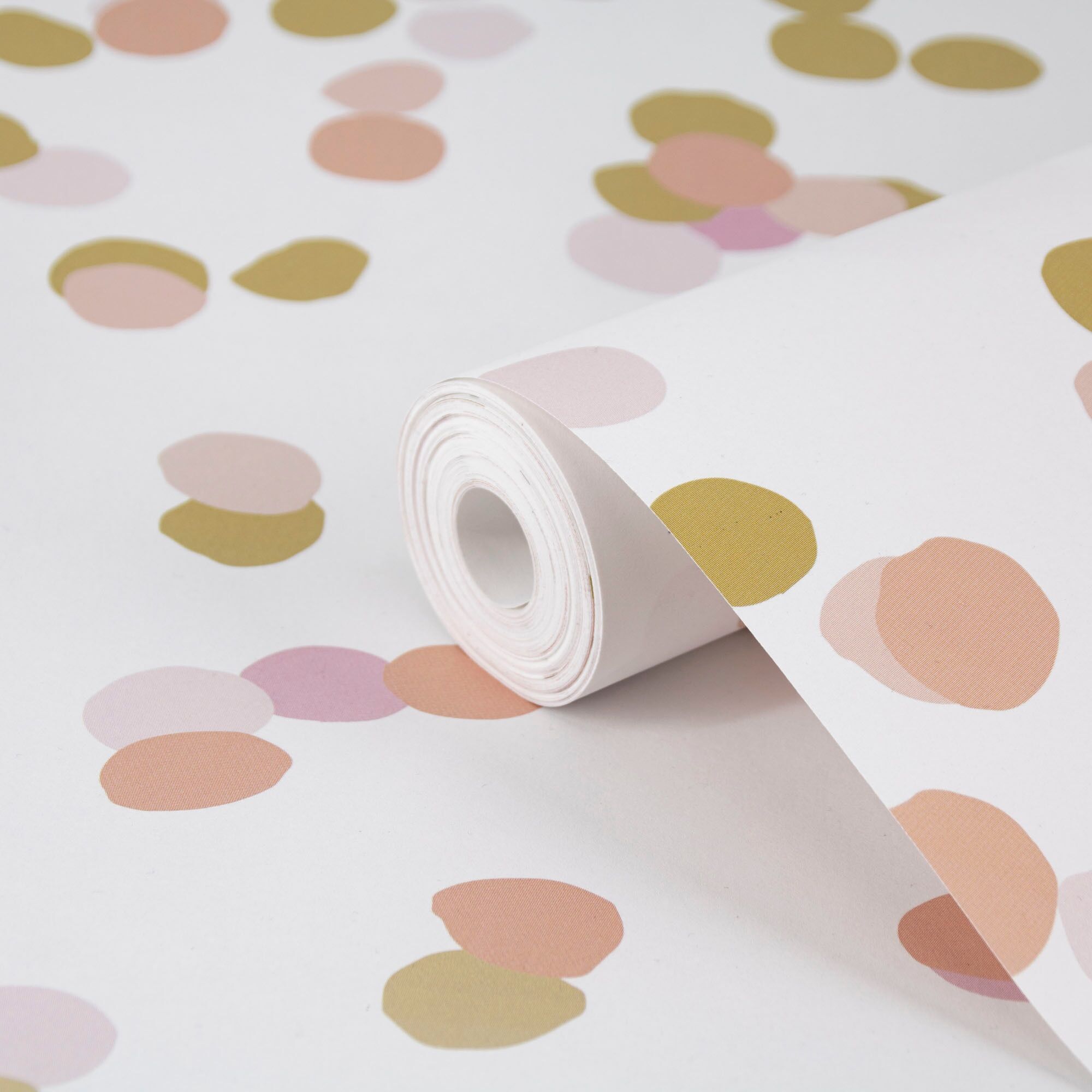 Vliestapete ART FOR THE HOME "Fototapete Konfetti Rosa & Gold", bunt, B:3m L:2,8m, Vlies, Tapeten