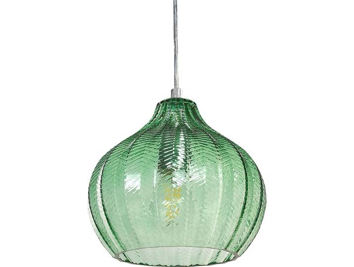 BELIANI Hängeleuchte Smaragdgrün Glas Glockenform 1-Flammig Runder Schirm Kugelform Pendelleuchte Retro-Design Schlaf- u. Wohnzimmer Ausstattung