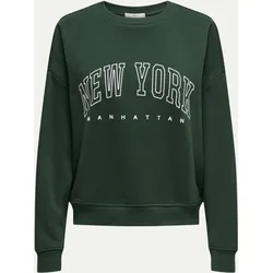 Sweatshirt mit Schriftzug Grün S