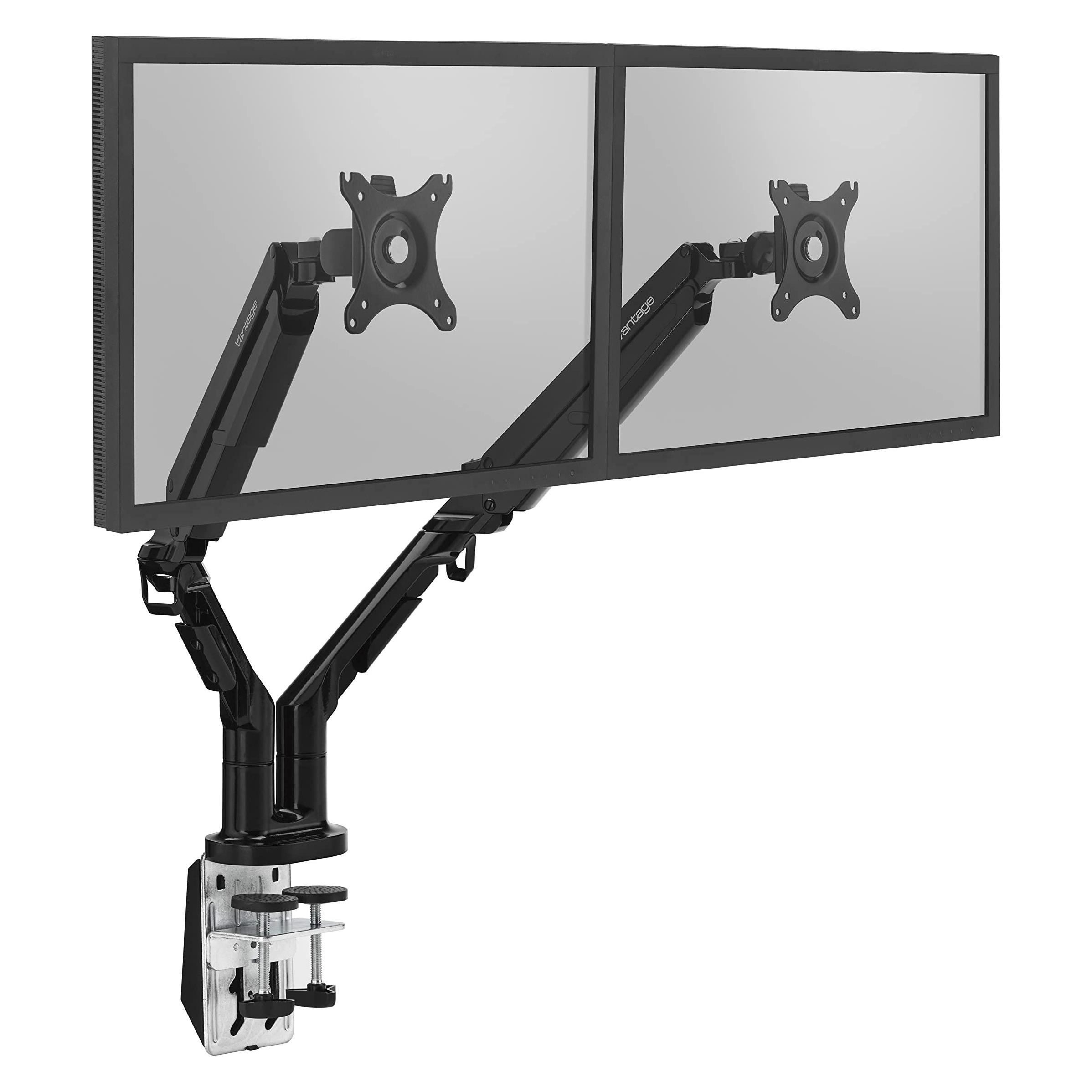 Vantage Monitorarm Premium duo 75x100 2x 9kg 36" schwarz (Tisch, 32", 9 kg) (028-0004)