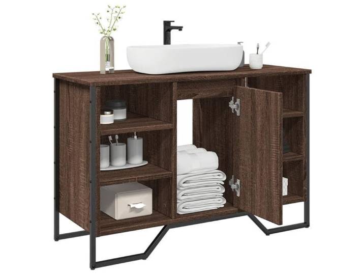 Chêne marron Armoire lavabo de salle de bain SARAZYJ ARMOIRE WC MODERNE chêne marron 91x35x60 cm E2305