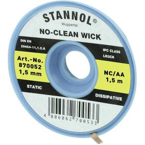 Stannol Entlötlitze NC/AA, 870052, 1,5mm breit, mit Flussmittel, Länge 1,5m