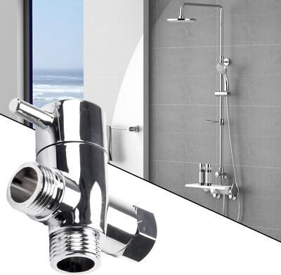 Uplift Treasures 3 Way Shower Diverter Valve G1 2 Universal Triple Function Switch Adapter For Handheld & Fixed Shower Heads 3 Way Shower Diverter Valve G1 2 Universal Triple Function Switch Adapter For Handheld & Fixed Shower Heads