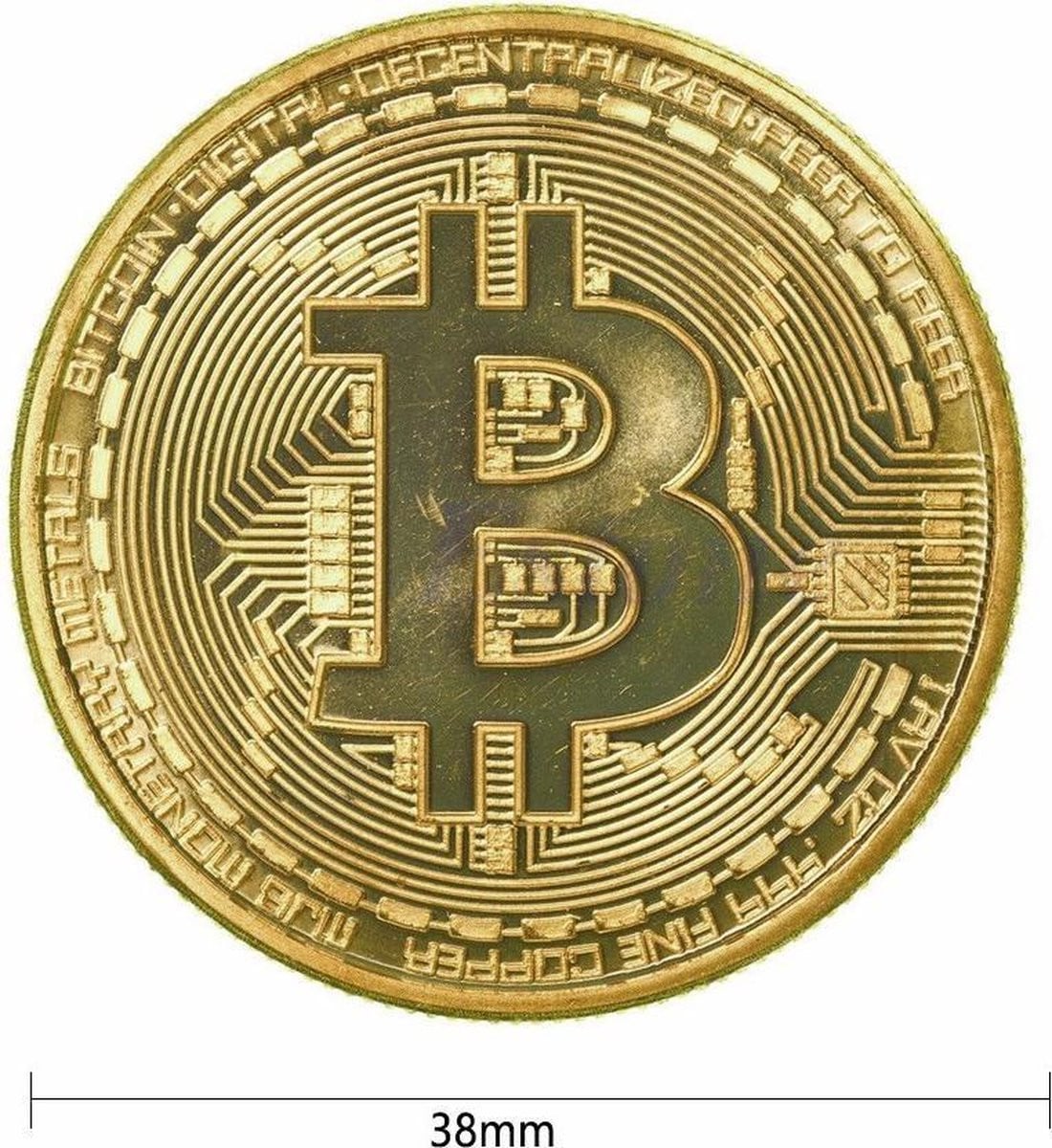 Goudkleurige Bitcoin Souvenir Verzamelaars Munt voor volwassenen