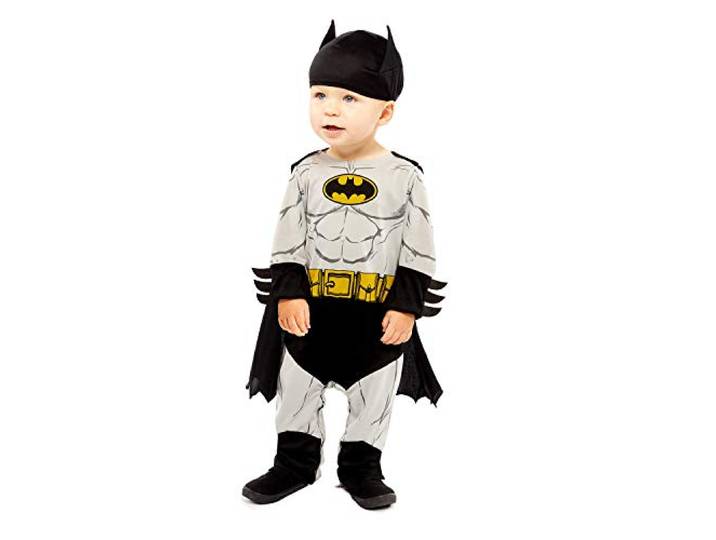 amscan 9906708 Childs Babys Boys Officieel gelicenseerd Batman Superheld Fancy Dress Kostuum 6-12 Maanden