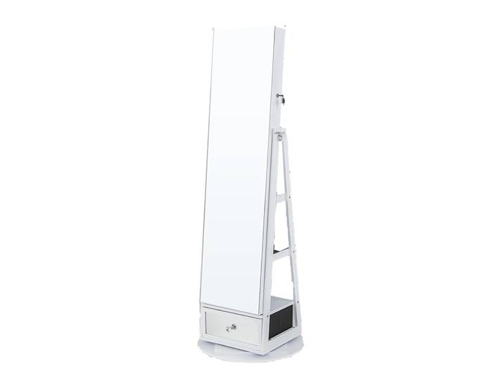 Armoire à bijoux sur pied pivotante à 360° avec LED 56 x 56 x 164cm