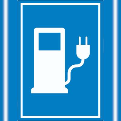HB-Druck Stromtankstelle Aufkleber Elektrofahrzeug A3 (297x420mm)