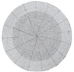 IH Casa Decor Christmas Beaded Round Placemat White - Set of 4