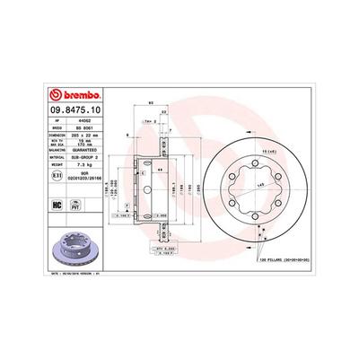 MAGNETI MARELLI Bremsscheibe 360406033200 innenbelüftet-Belüftung mit tropfenförmigen Flügeln 285mm 22mm für DODGE Mercedes VW