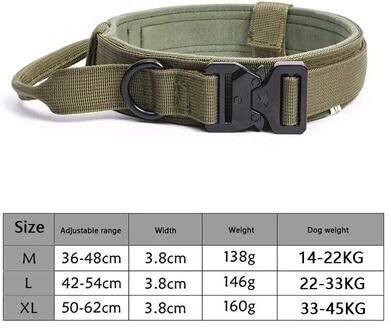 Uplifted Finds Heavy Duty Tactical Collar & Bungee Leash Set a01 xl