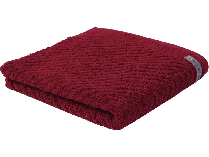 Duschtuch ROSS Smart , rot (marsala), B:70cm L:140cm, Frottier, Obermaterial: 100% Baumwolle, Handtücher, Duschtuch, Uni-Rippe mit Velourslabel