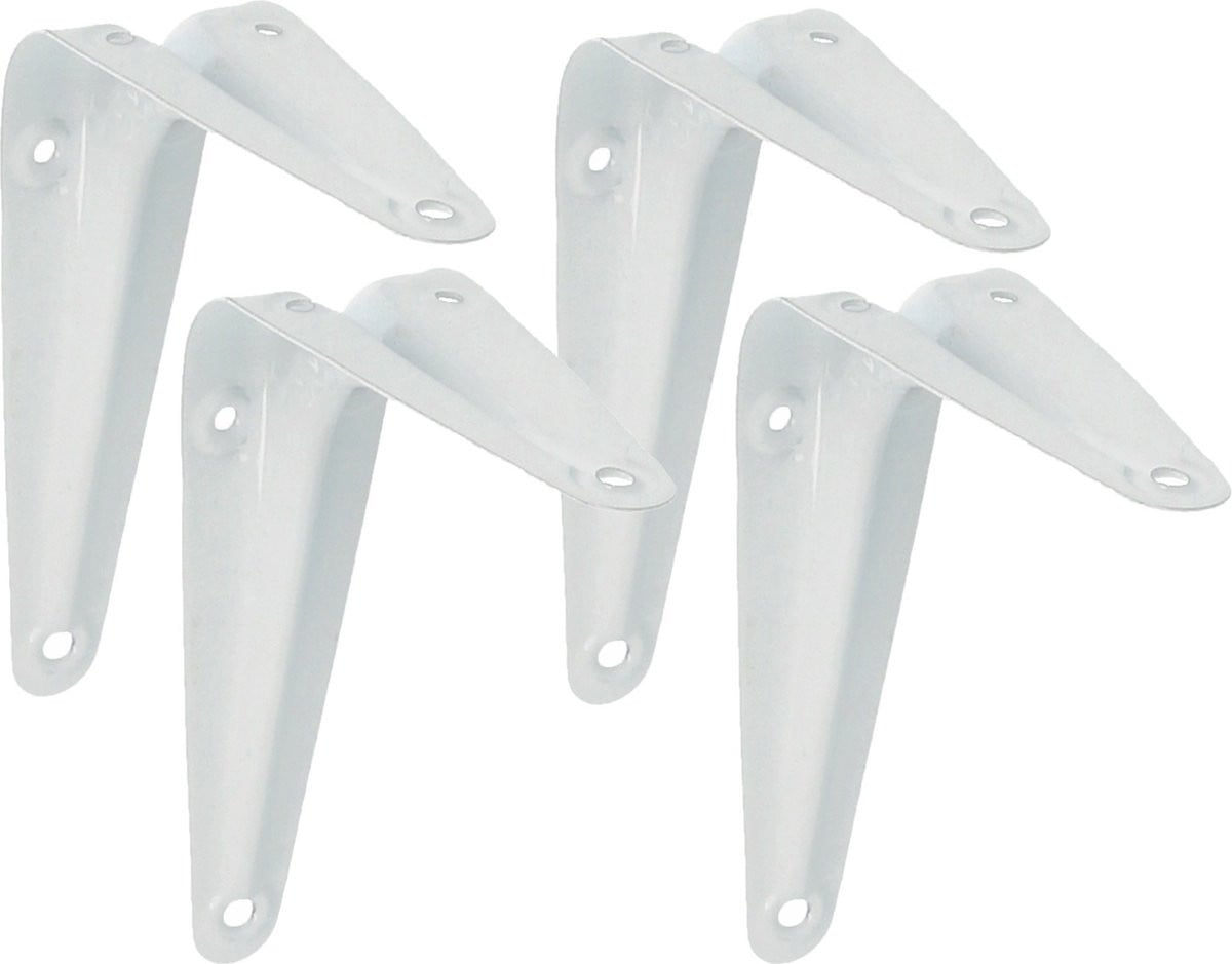 AMIG Plankdrager van metaal, 4 stuks, wit, 150 x 125 mm