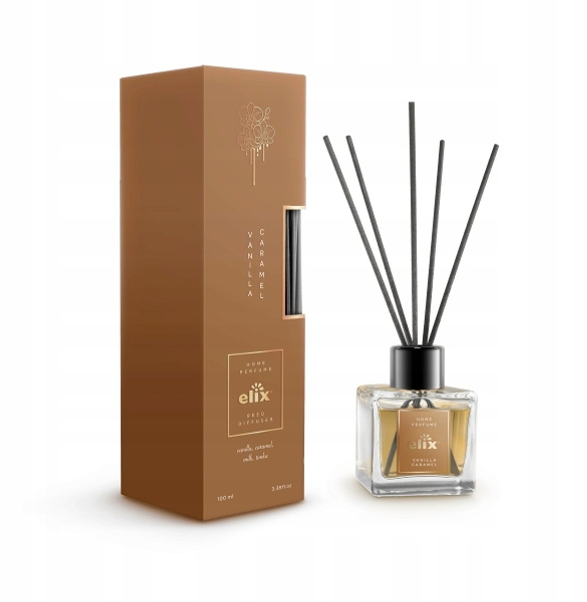 Elix Geurstokjes Diffuser Vanilla & Caramel - 100ml