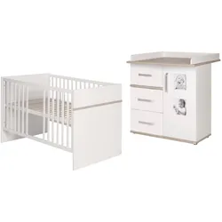 BABYZIMMER-SET Moritz mit schmaler Wickelkommode 2-teilig
