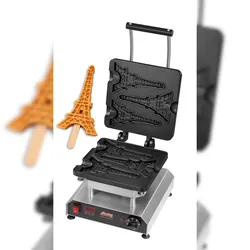 Neumärker® Waffeleisen Thermocook® inkl. Eiffelturm-Waffel Wechselplatten