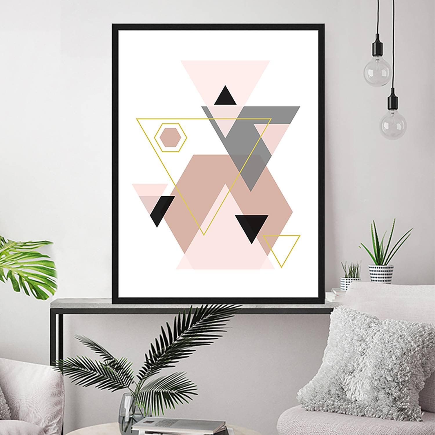 home24 In the Sky Frame Wanddecoratie, Beukenhout, Multicolour, 62 x 82 cm