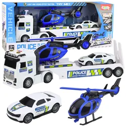 Polizeiwagen, Abschleppwagen, Auto, Hubschrauber, Blaulicht, Soundset