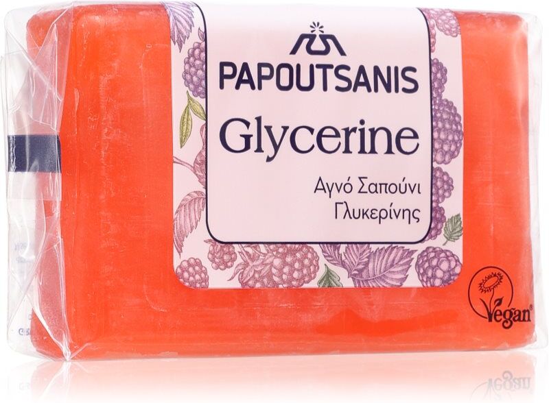 PAPOUTSANIS Glycerine Red bar soap for the body 125 g
