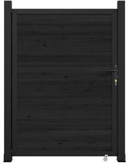VEIKOUS 6×4FT Aluminum Frame Garden Fence Gate, Privacy Gate with Cedar Panels
