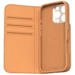 Moshi iPhone 16 Pro Etui Overture MagSafe (Apple iPhone 16 Pro), Smartphone Hülle, Braun