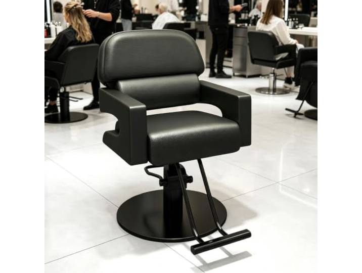 Dalumian Friseurstuhl, hydraulischer Stylingstuhl für Friseure und Barbiere Komfortable Rückenlehne und Fußstütze, höhenverstellbar, Stuhl für Tattoo- und Kosmetikbehandlungen(B)
